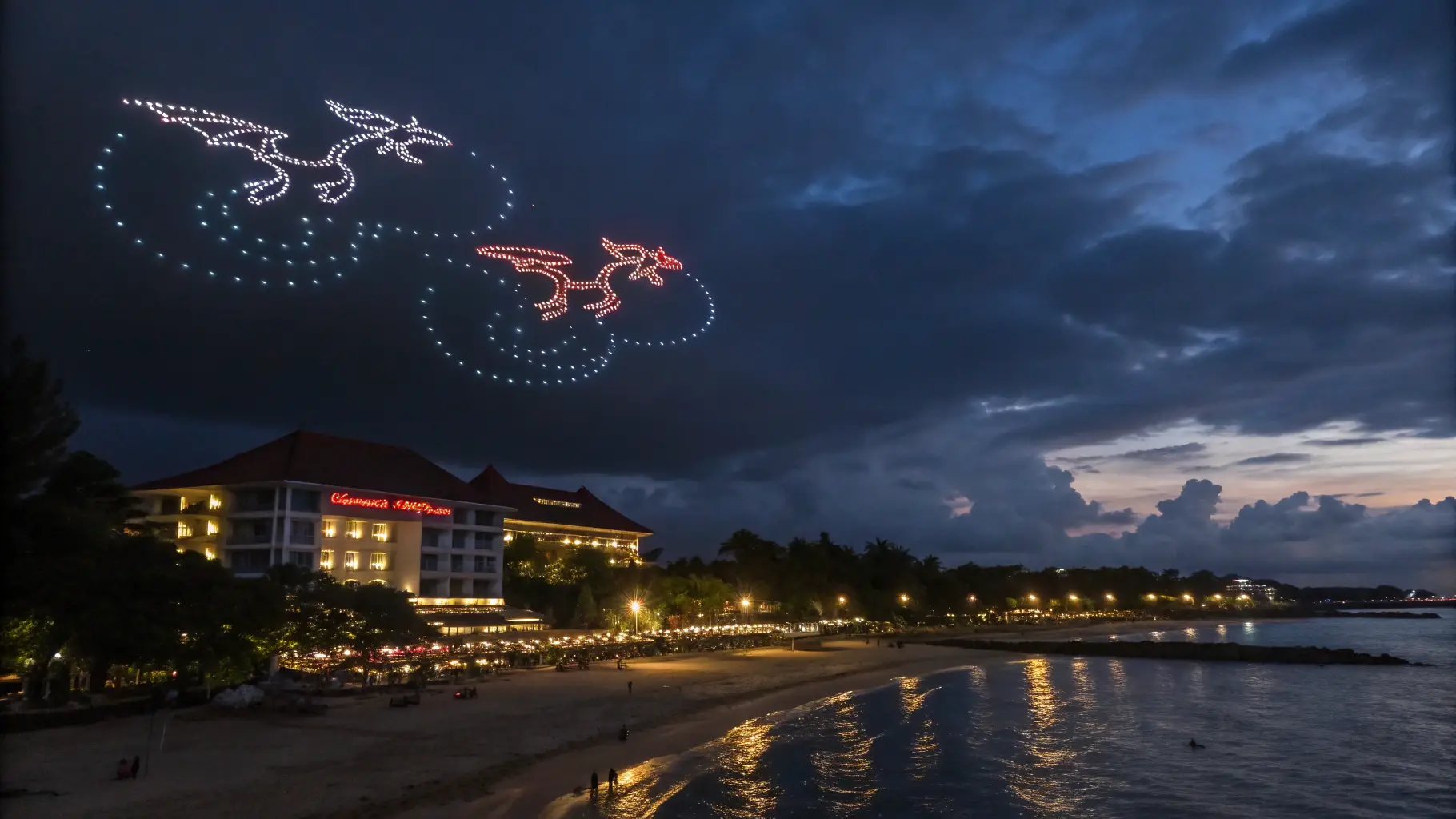 Paket Custom formasi Pertunjukan Drone Bali