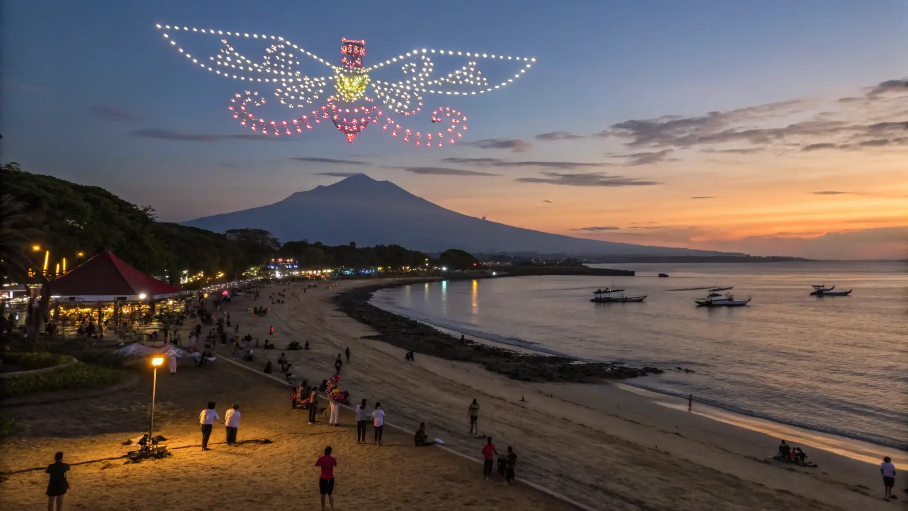 Pola Kupu Kupu Logo | Pertunjukan Drone Bali