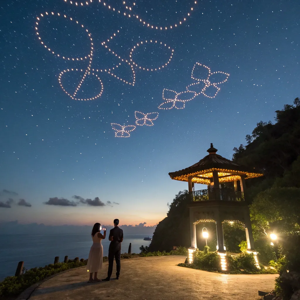 wedding done | Pertunjukan Drone Bali